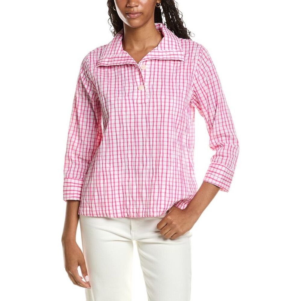 Foxcroft Womens  Sammy Popover Blouse, White